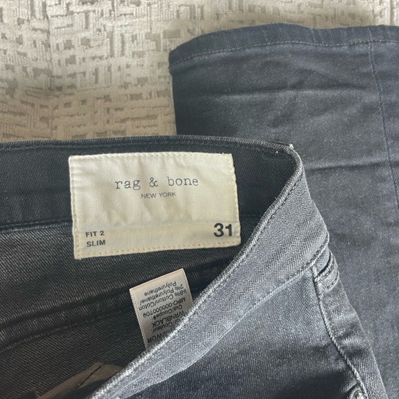 Rag & Bone Slim Black Jeans, size 31 - Picture 8 of 8